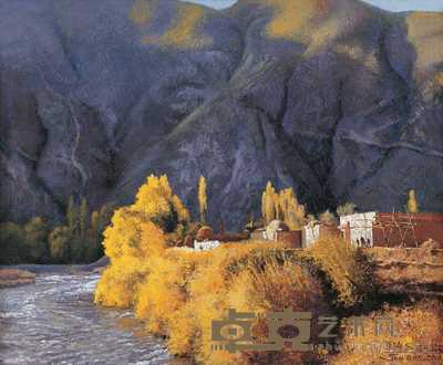 单锡和 2005年作 大山里 60×73cm